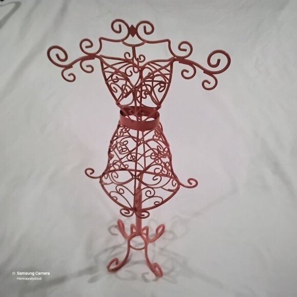 Vintage Wire & Metal Dress Form Mannequin Display Stand Jewelry Holder 16” New - Picture 1 of 3